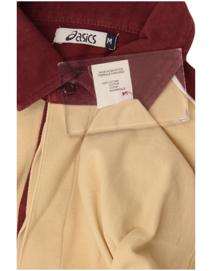 Polo Asics da uomo in cotone color block beige medio