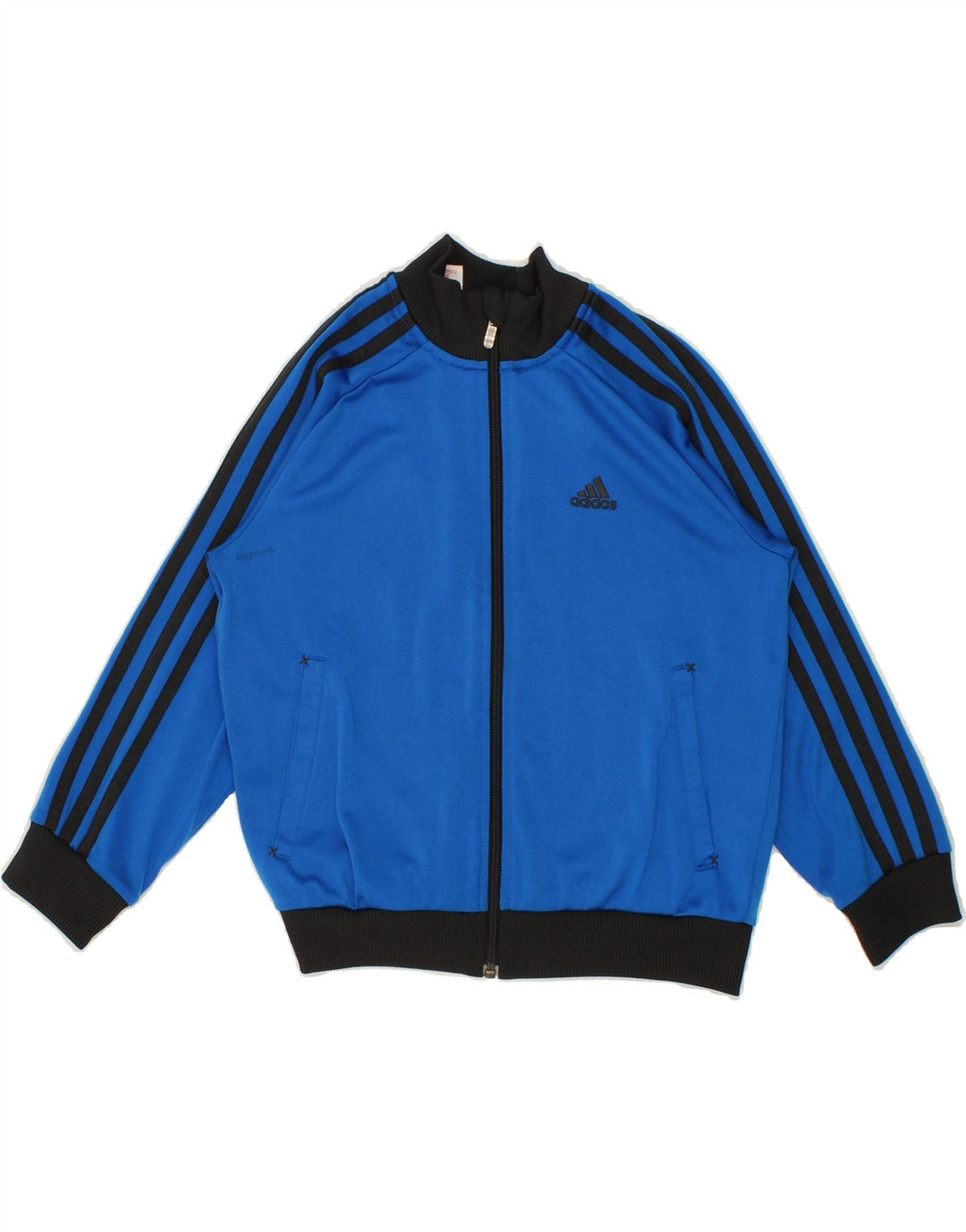 ADIDAS Boys Tracksuit Top Jacket 7-8 Years XL Blue Polyester Vintage Adidas and Second-Hand Adidas from Messina Hembry 