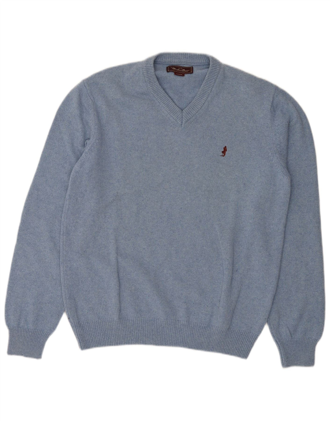 MARLBORO CLASSICS Maglione da uomo con scollo a V grande lana blu
