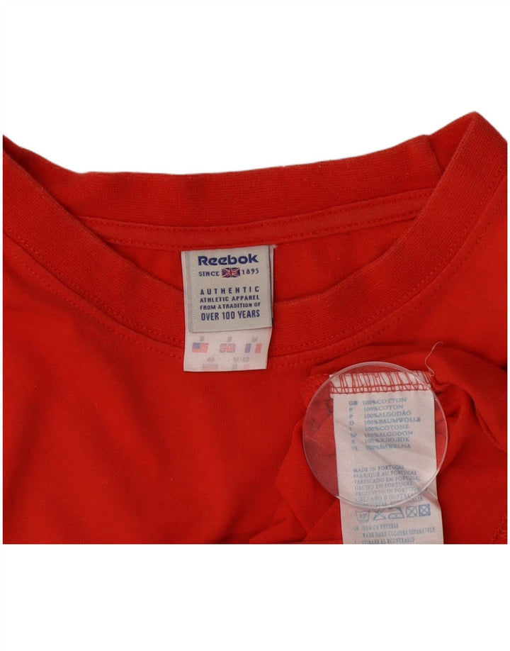 T-shirt Reebok da uomo Top Small rossa in cotone