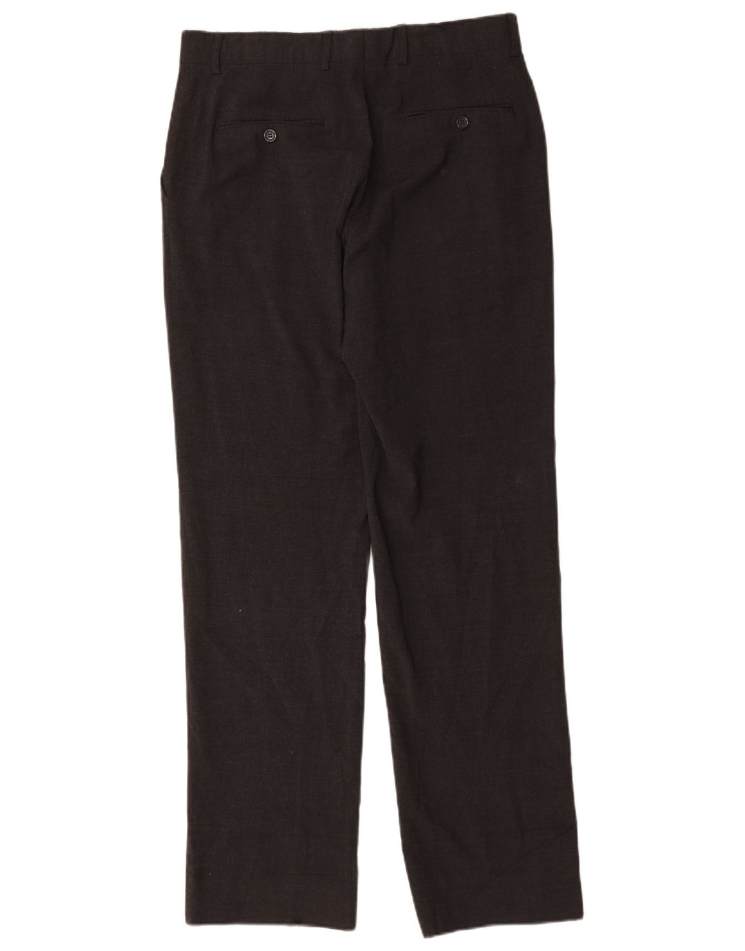 Pantaloni da abito dritti da uomo Zara EU 42 Large W32 L33 Poliestere grigio