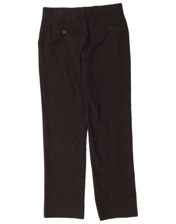 Pantaloni da abito dritti da uomo Zara EU 42 Large W32 L33 Poliestere grigio