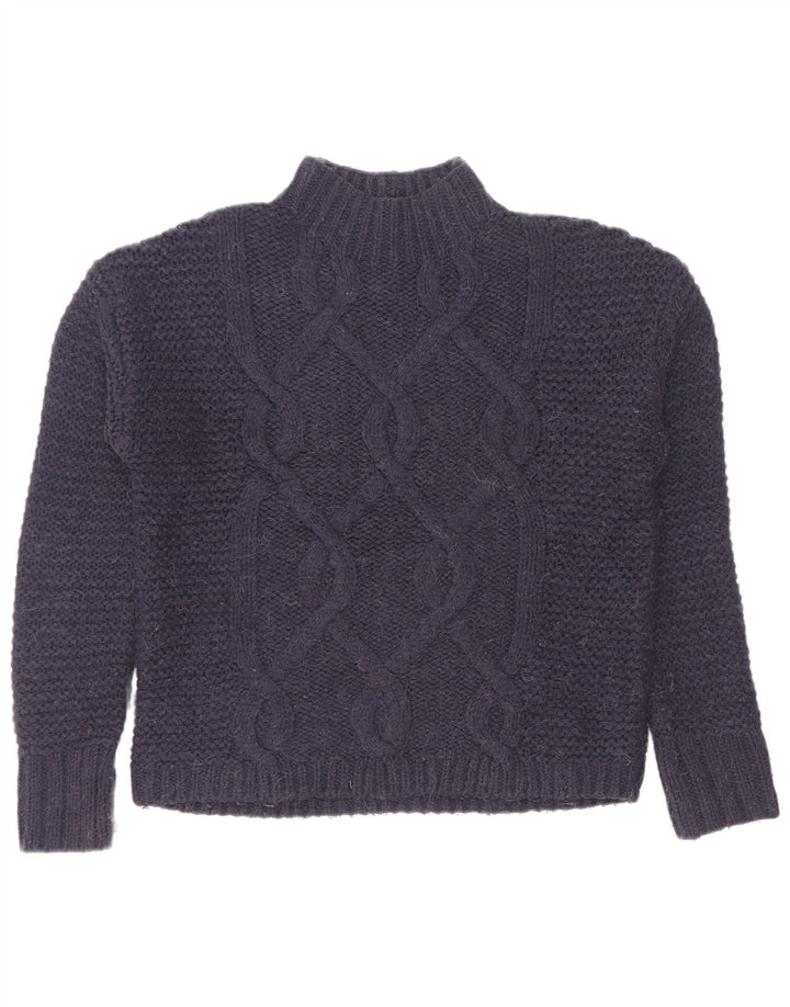 Gap Donna Maglione Oversize con Collo Dolcevita UK 10 Piccolo Blu Navy
