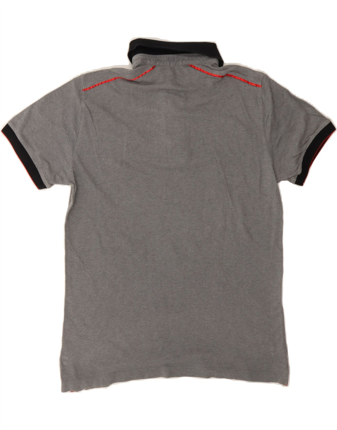 TRUSSARDI JEANS Mens Polo Shirt Medium Grey Cotton Vintage Trussardi Jeans and Second-Hand Trussardi Jeans from Messina Hembry 