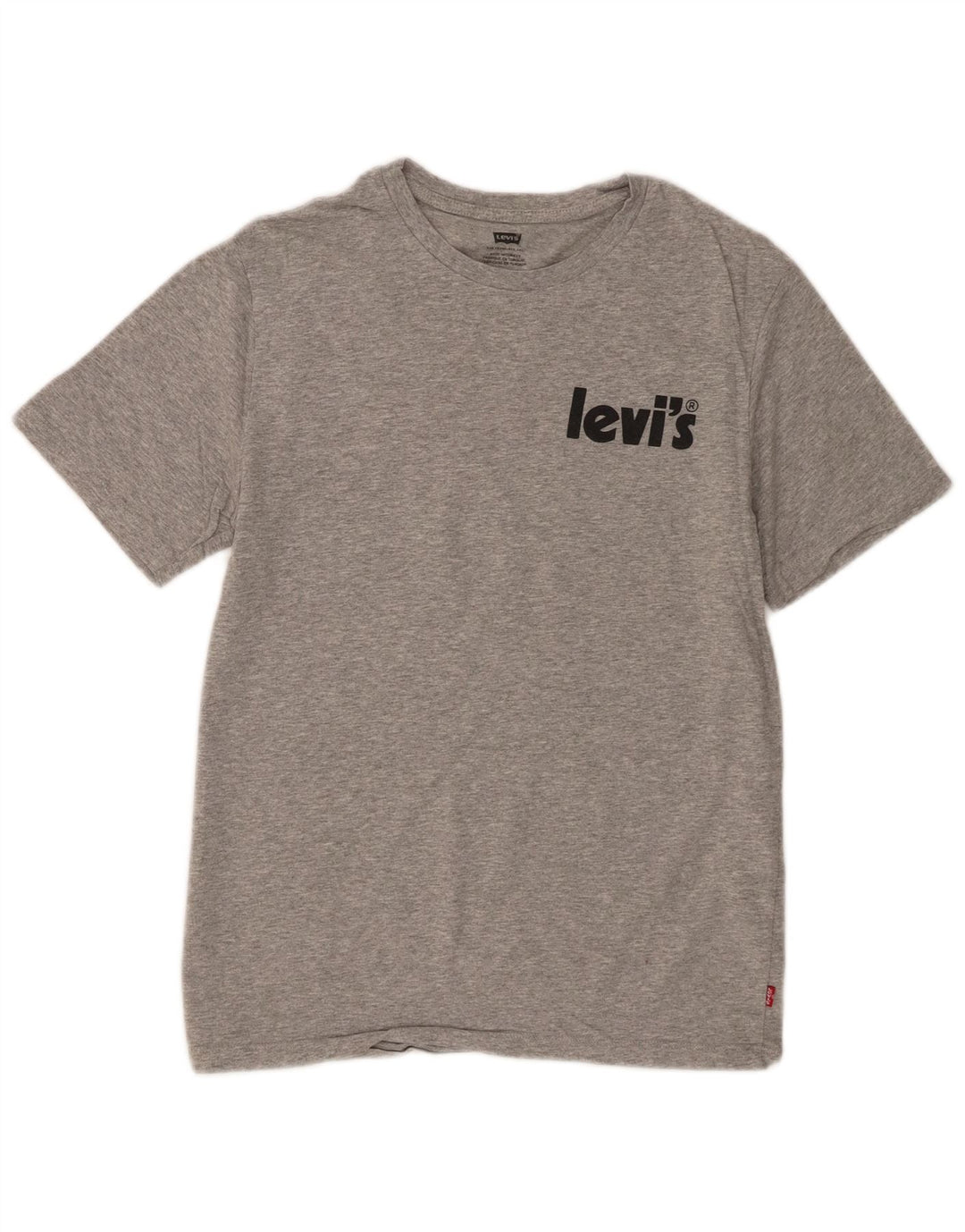 T-shirt grafica da uomo Levi's Top in cotone chiazzato grigio piccolo