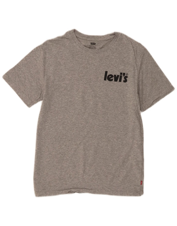 T-shirt grafica da uomo Levi's Top in cotone chiazzato grigio piccolo