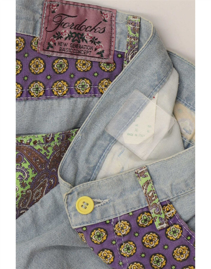 Bermuda da uomo Fordocks IT 46 Small W30 Cotone patchwork blu