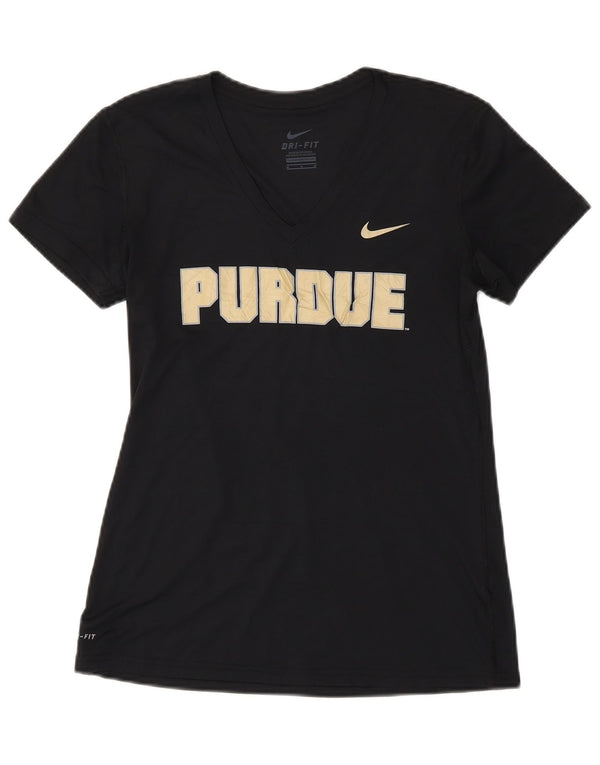 T-shirt grafica NIKE Purdue da donna UK 12 media nera
