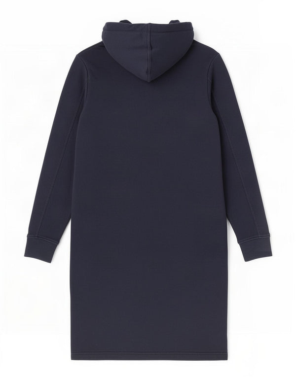 Abito con cappuccio a maniche lunghe da donna Marks & Spencer UK 8 piccolo in cotone blu navy