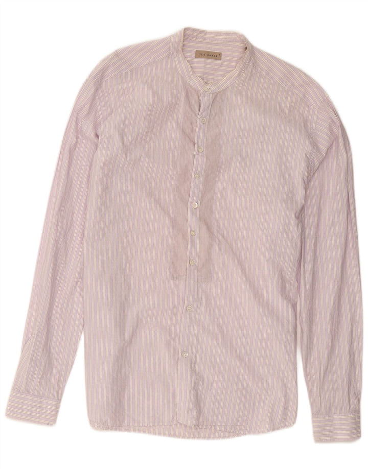 Camicia da uomo Ted Baker taglia 6 2XL cotone a righe rosa