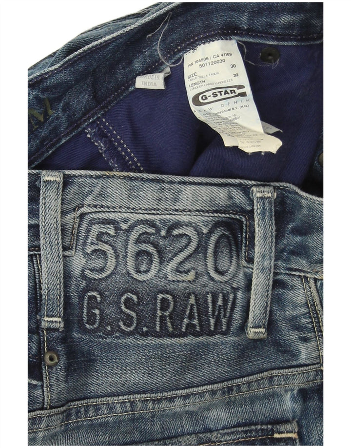 Jeans dritti con grafica da uomo G-Star W30 L32 in cotone blu