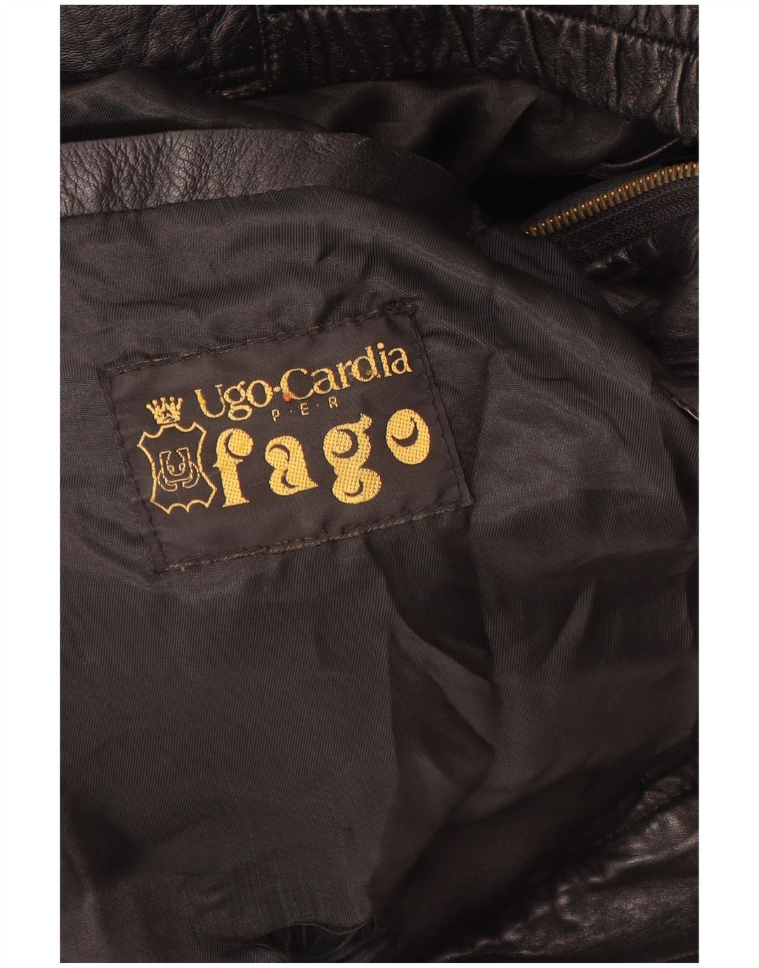 Giacca in pelle vintage da uomo UK 42 XL in pelle nera