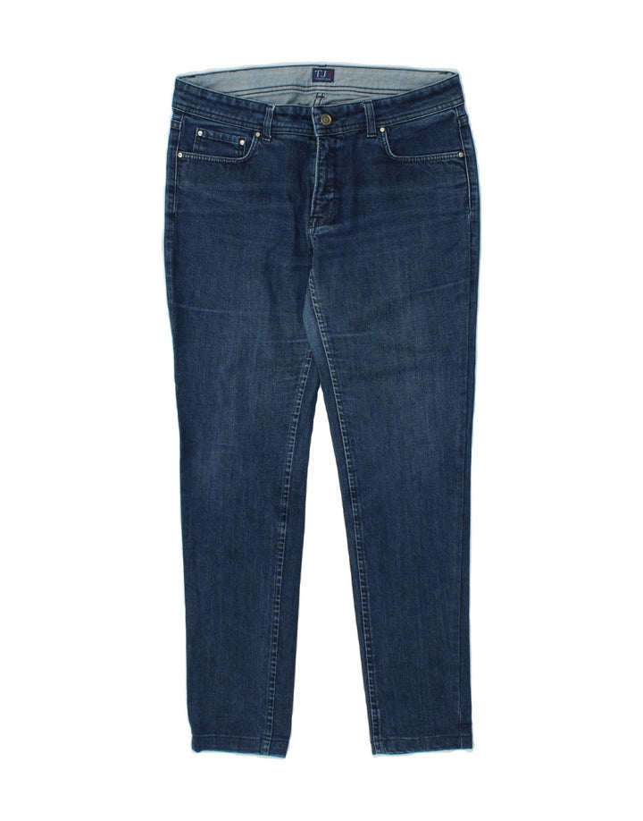 TRUSSARDI Womens Slim Jeans W33 L29 Blue Cotton Vintage Trussardi and Second-Hand Trussardi from Messina Hembry 