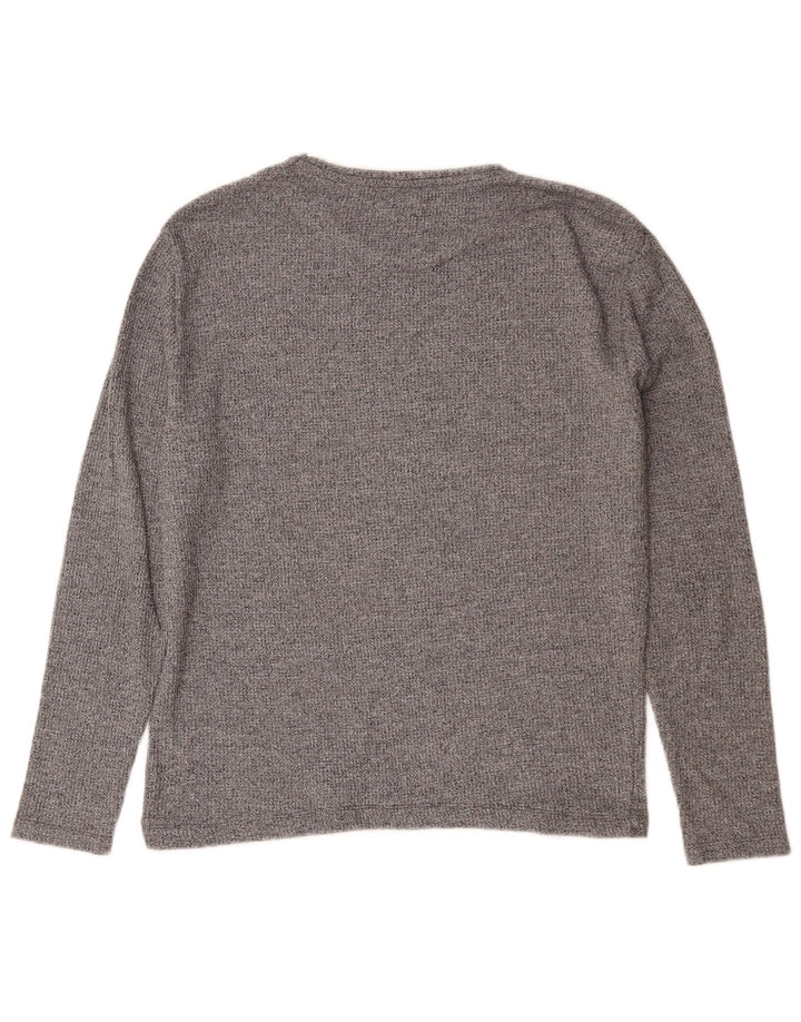 Top Zara da uomo a maniche lunghe piccolo grigio screziato