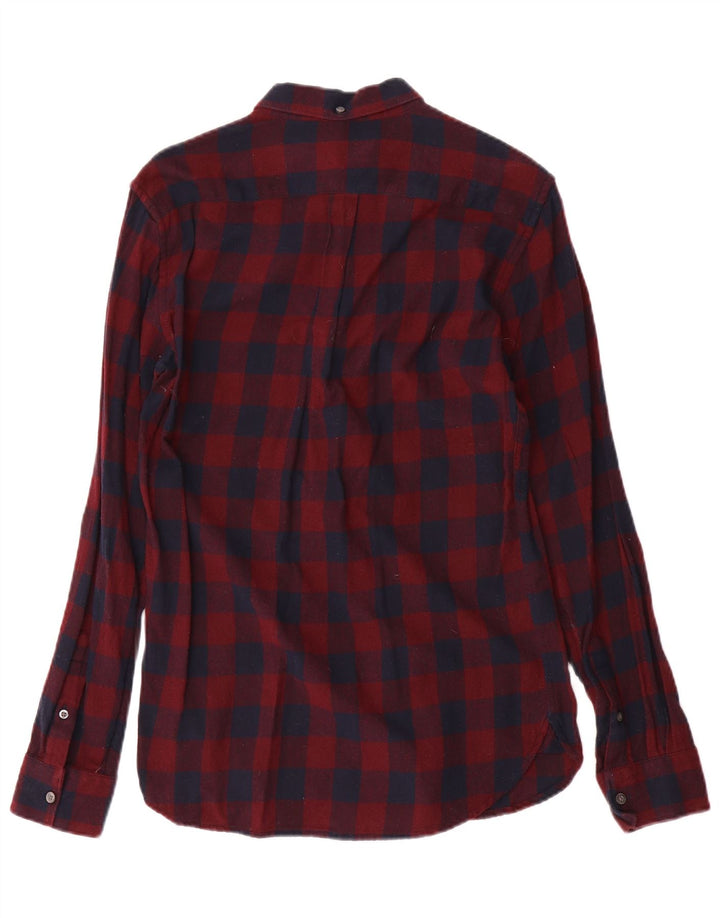 Camicia da uomo in flanella French Connection piccola in cotone a quadretti rossi