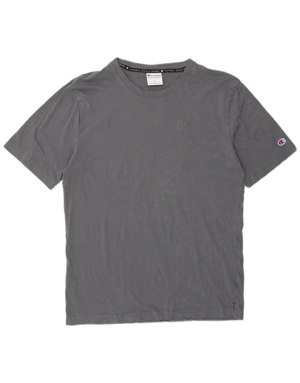 T-shirt regolare da uomo Champion Top grande in cotone grigio