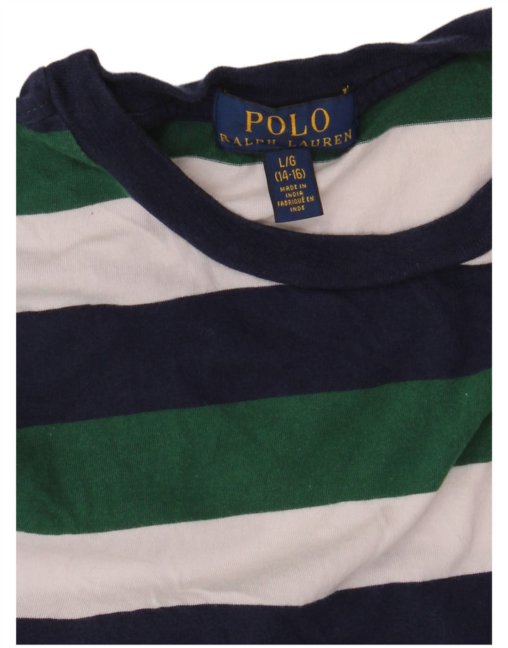POLO RALPH LAUREN T-shirt da bambino Top 11-12 anni Grande a righe multicolore