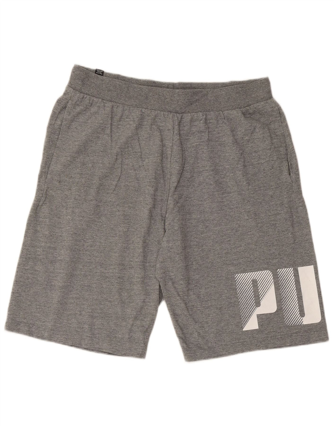 PUMA Mens Graphic Sport Shorts Large  Grey Cotton