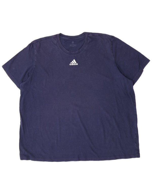 T-shirt da uomo Adidas Top 3XL cotone blu navy