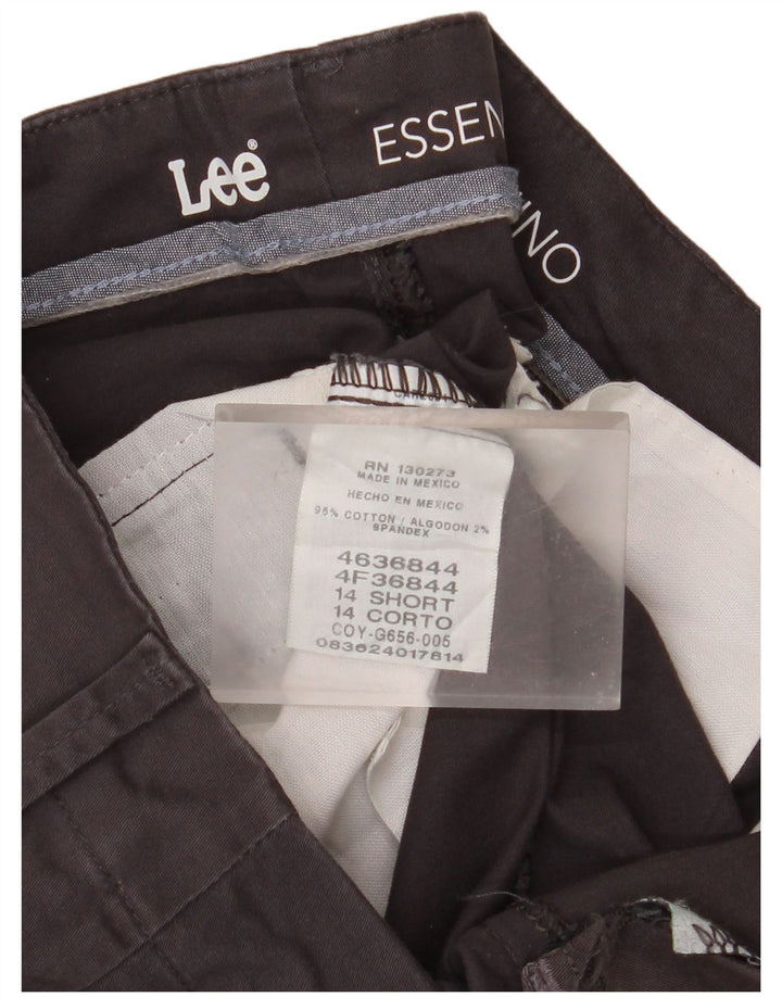 Pantaloni chino dritti da donna Lee US 14 XL W36 L30 cotone grigio