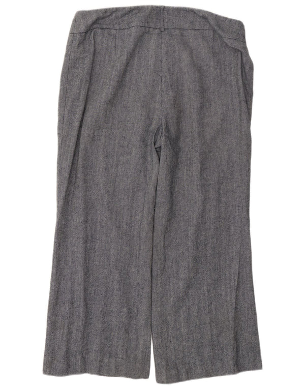 Pantaloni corti a vita alta da donna Marks & Spencer UK 16 Large W34 L26 Navy