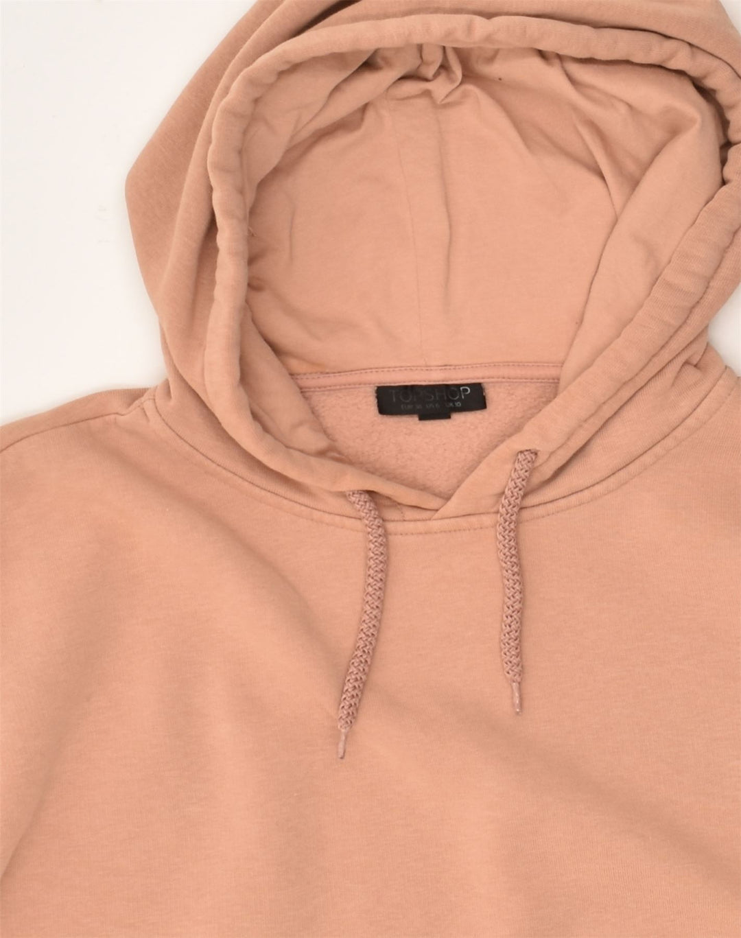 TOPSHOP Womens Oversized Hoodie Jumper UK 10 Small  Beige | Vintage Topshop | Thrift | Second-Hand Topshop | Used Clothing | Messina Hembry 