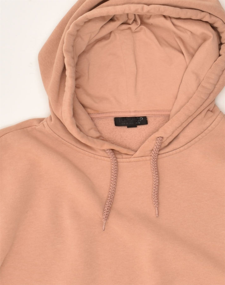 TOPSHOP Womens Oversized Hoodie Jumper UK 10 Small  Beige | Vintage Topshop | Thrift | Second-Hand Topshop | Used Clothing | Messina Hembry 