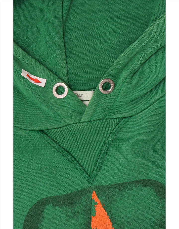 Felpa con cappuccio grafica da uomo Converse grande in cotone verde