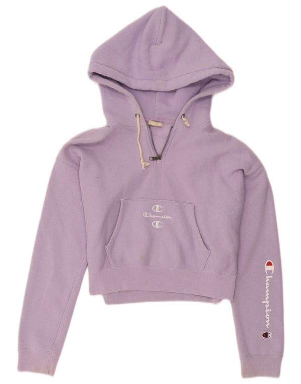 Maglione con cappuccio corto grafico da donna Champion UK 14 Cotone viola medio