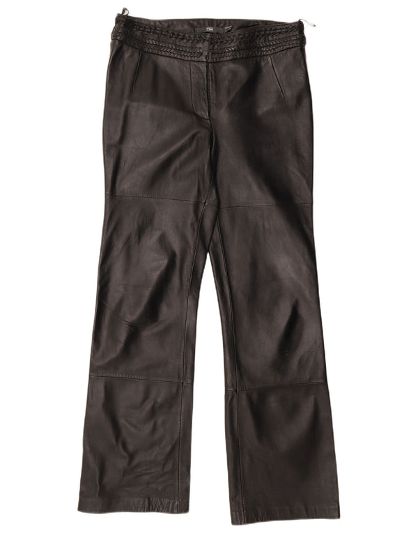 Pantaloni in pelle bootcut da donna TCM UK 16 Large W32 L32 Pelle nera