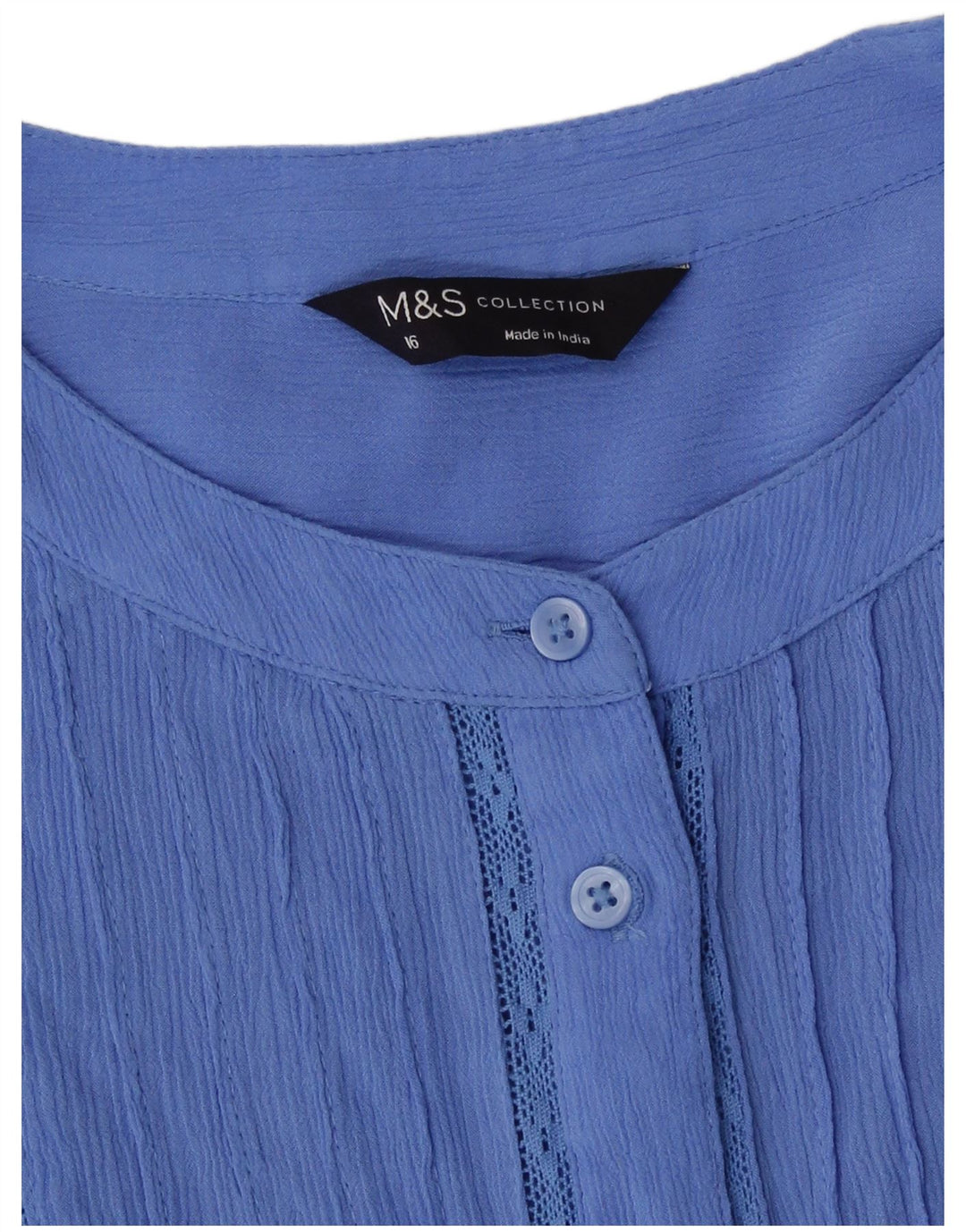 Camicetta camicia da donna Marks & Spencer UK 16 grande viscosa blu