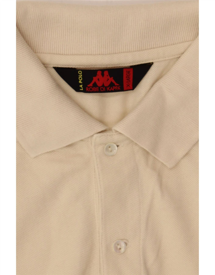 KAPPA Mens Polo Shirt XL Beige Cotton Vintage Kappa and Second-Hand Kappa from Messina Hembry 