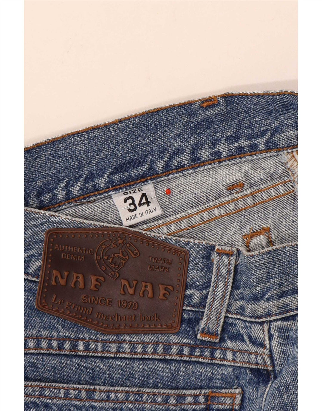 Jeans dritti da uomo Naf W34 L30 cotone blu