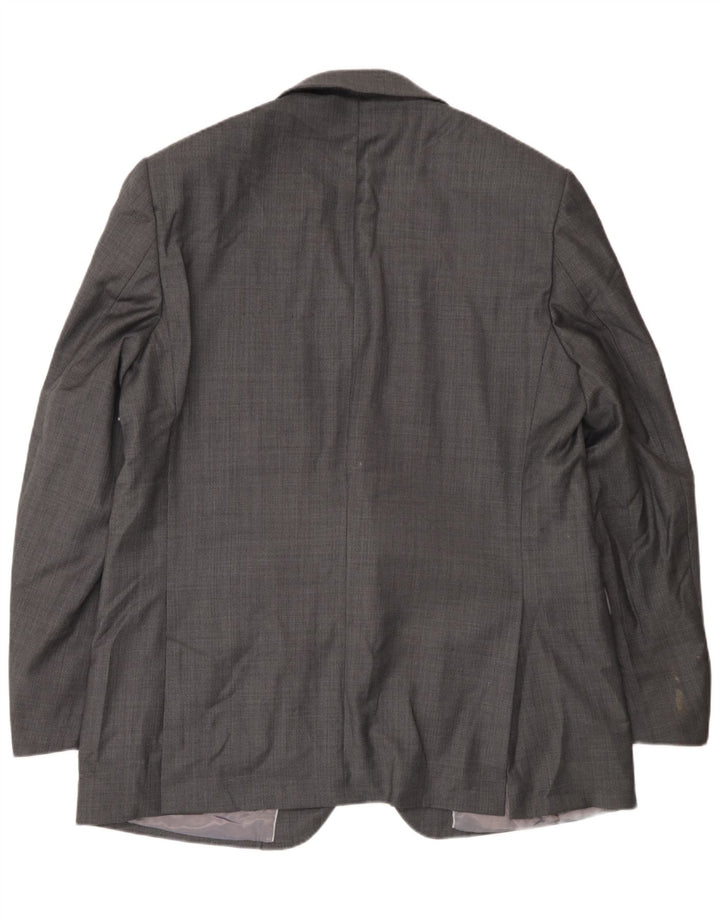 Giacca blazer a 2 bottoni da uomo Marks & Spencer UK 46 XL lana grigia