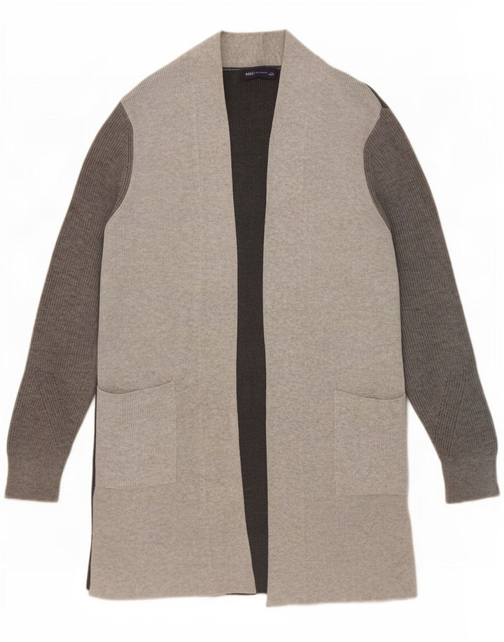 Maglione cardigan lungo da donna Marks & Spencer UK 12 Grigio medio
