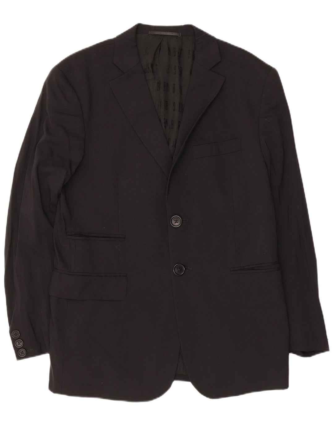 BIKKEMBERGS Giacca Blazer a 2 Bottoni da Uomo IT 50 Large Nera in Viscosa