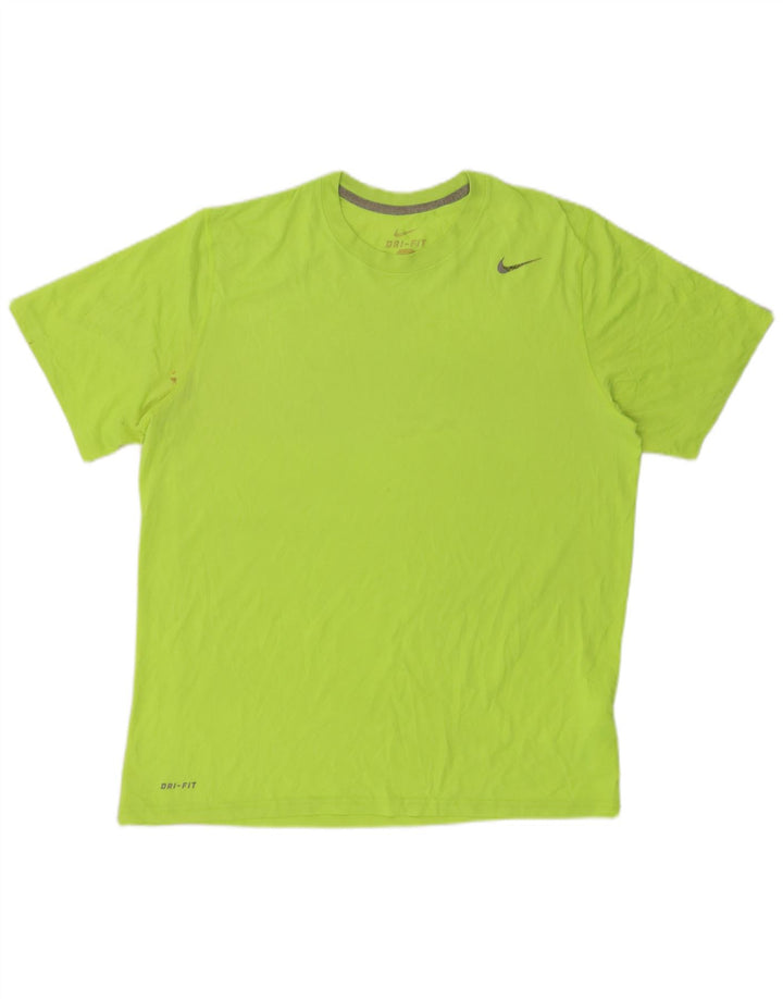 NIKE T-shirt da uomo Dri Fit Top grande verde poliestere