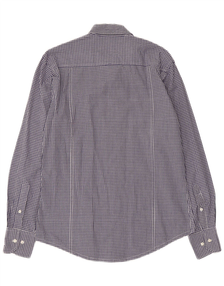 Camicia Kappa da uomo in cotone a quadretti blu medio
