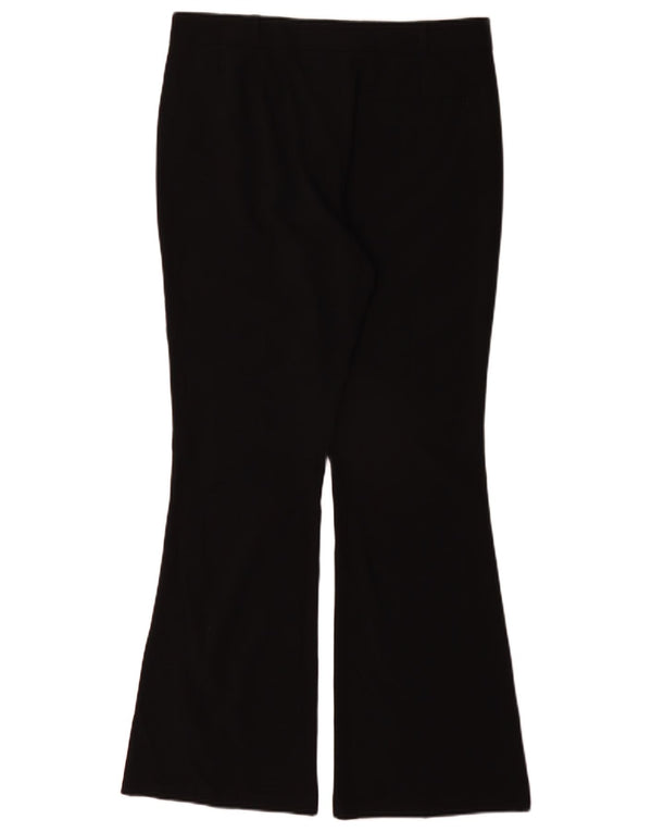 Pantaloni da abito svasati da donna Marks & Spencer UK 12 medi W30 L31 neri