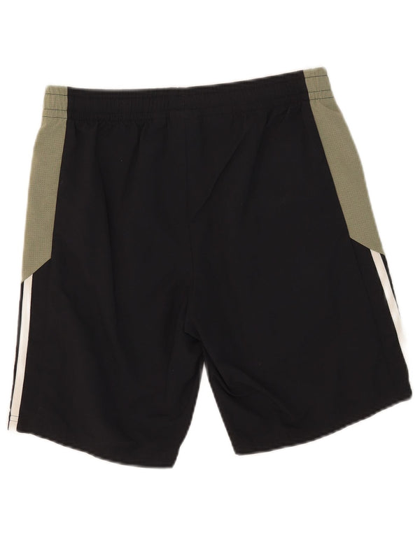 Pantaloncini sportivi Adidas da ragazzo 13-14 anni in nylon color block nero