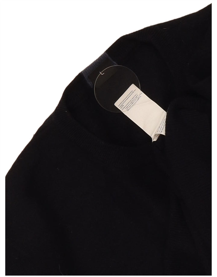 Hugo Boss Uomo Girocollo Maglione Maglione Grande Blu Navy Lana Vergine