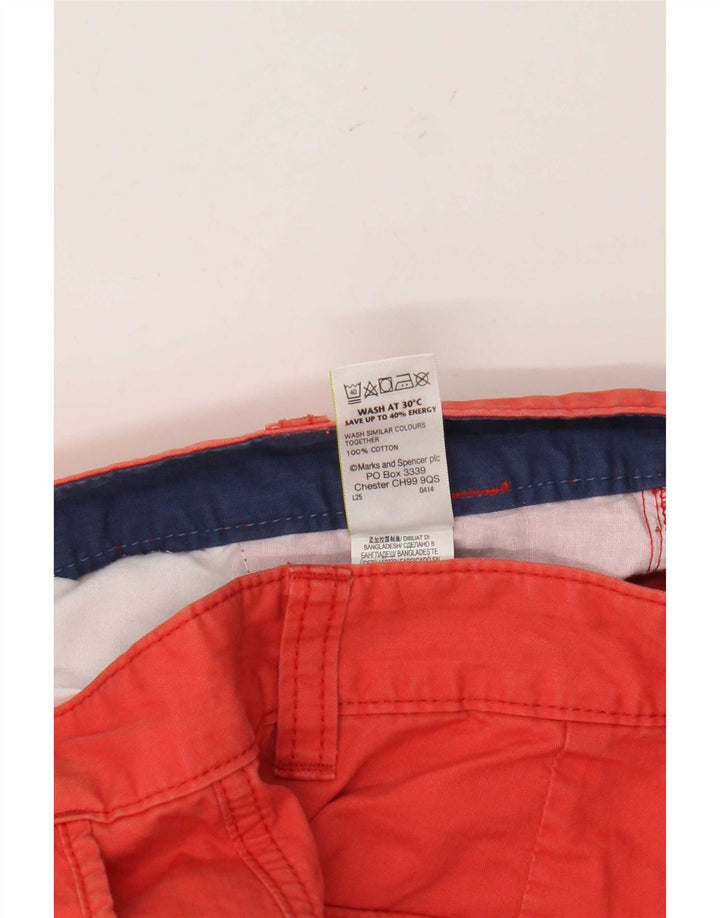 Pantaloncini cargo da uomo Marks & Spencer W32 cotone rosso medio
