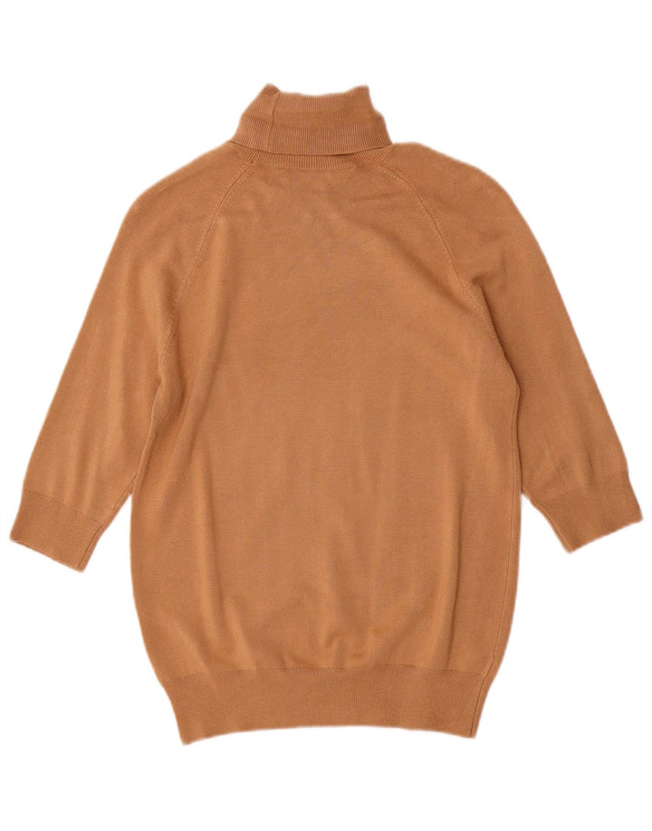 Maglione ZARA da donna con collo alto e collo lungo, UK 12, viscosa marrone medio