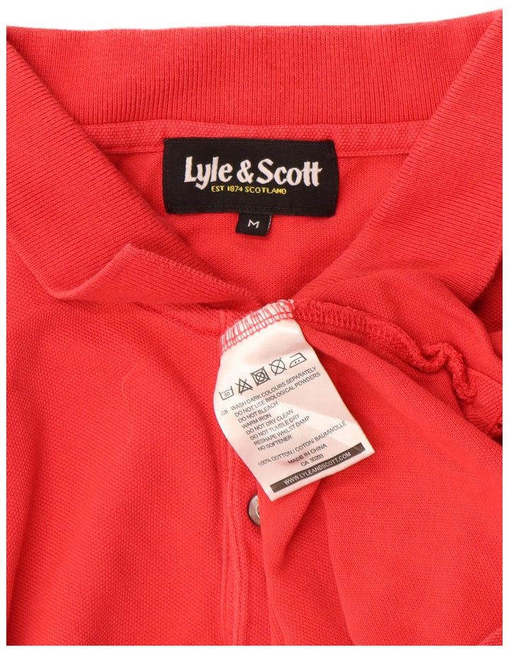 Polo da uomo Lyle & Scott in cotone rosso medio