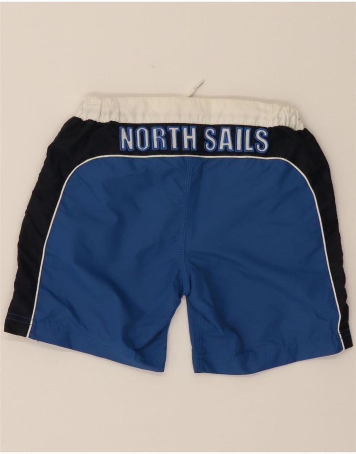 NORTH SAILS Boys Graphic Swimming Shorts 7-8 Years  Blue Colourblock Vintage North Sails and Second-Hand North Sails from Messina Hembry 