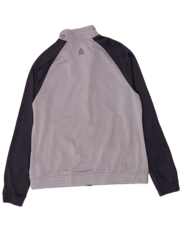 Giacca da tuta da donna Reebok UK 16/18 Large Blu Navy Colourblock