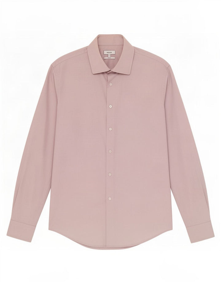 Camicia Reiss Slim Fit da uomo grande in cotone viola
