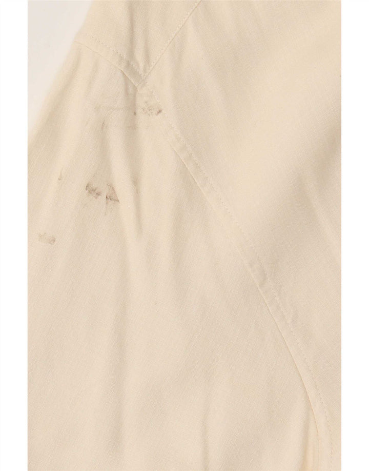 Camicia a maniche corte da uomo Nautica XL in seta beige