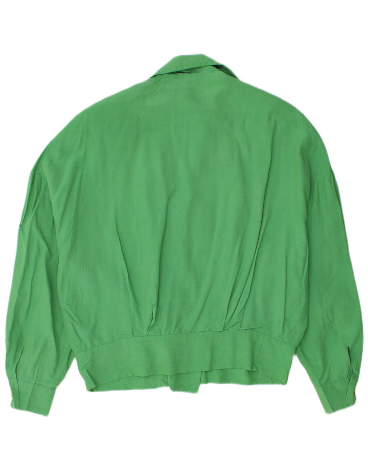 Giacca blazer oversize da donna a 2 bottoni Vittorio Forti IT 40 piccola verde