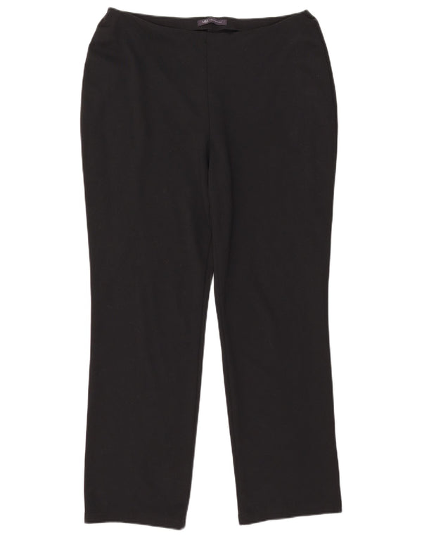 Pantaloni casual dritti da donna Marks & Spencer UK 14 Large W34 L29 Neri